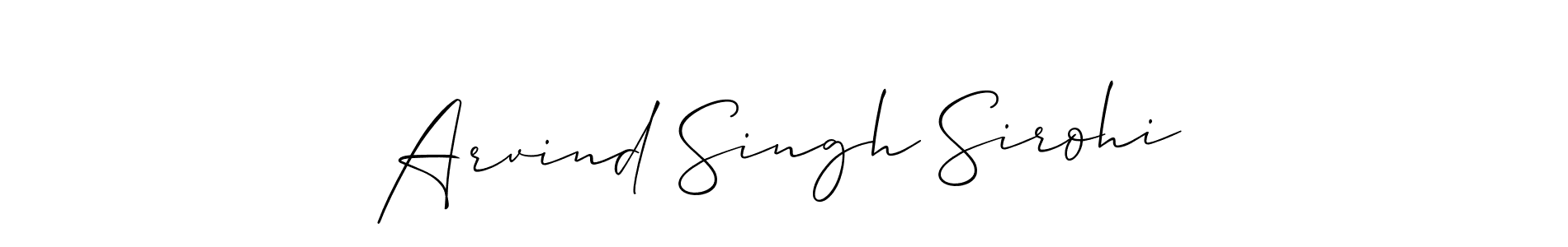 Create a beautiful signature design for name Arvind Singh Sirohi. With this signature (Allison_Script) fonts, you can make a handwritten signature for free. Arvind Singh Sirohi signature style 2 images and pictures png