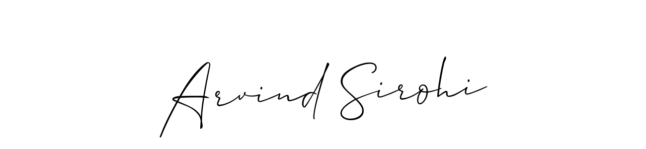 How to make Arvind Sirohi name signature. Use Allison_Script style for creating short signs online. This is the latest handwritten sign. Arvind Sirohi signature style 2 images and pictures png
