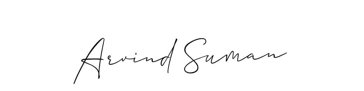 Design your own signature with our free online signature maker. With this signature software, you can create a handwritten (Allison_Script) signature for name Arvind Suman. Arvind Suman signature style 2 images and pictures png