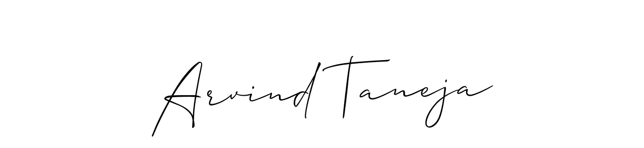 if you are searching for the best signature style for your name Arvind Taneja. so please give up your signature search. here we have designed multiple signature styles  using Allison_Script. Arvind Taneja signature style 2 images and pictures png