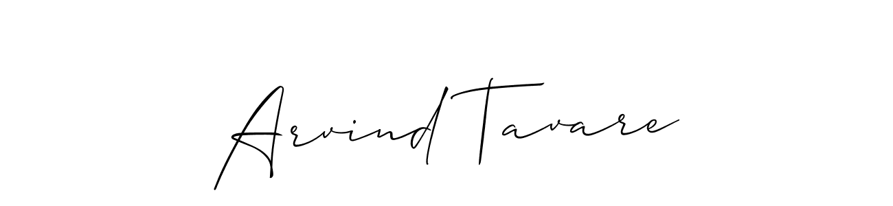 How to make Arvind Tavare name signature. Use Allison_Script style for creating short signs online. This is the latest handwritten sign. Arvind Tavare signature style 2 images and pictures png