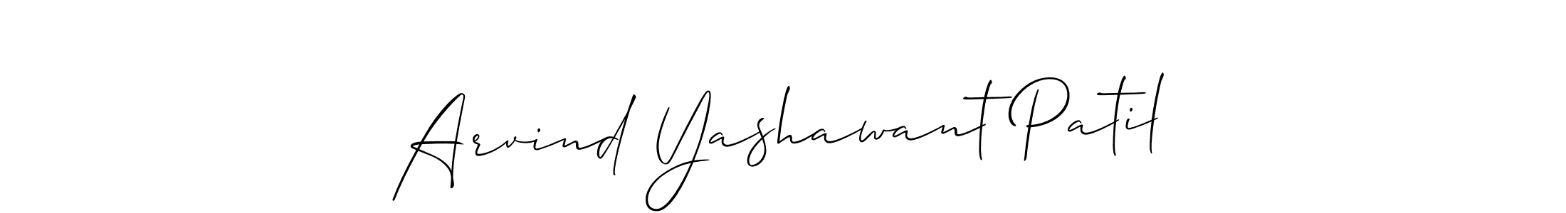 Use a signature maker to create a handwritten signature online. With this signature software, you can design (Allison_Script) your own signature for name Arvind Yashawant Patil. Arvind Yashawant Patil signature style 2 images and pictures png