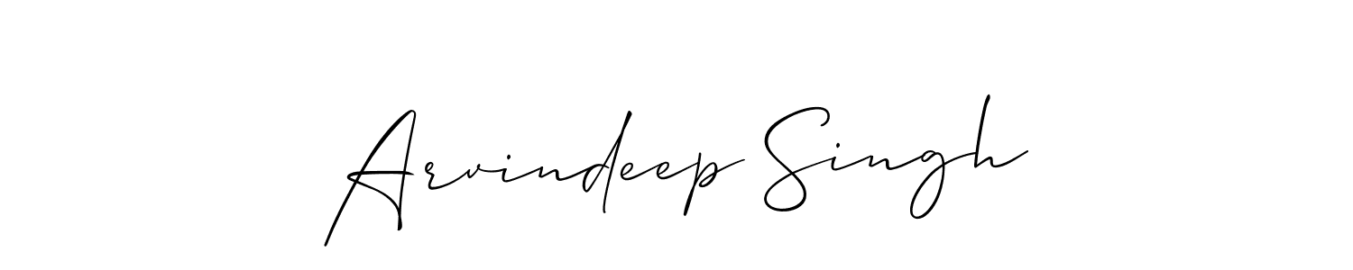 Make a beautiful signature design for name Arvindeep Singh. With this signature (Allison_Script) style, you can create a handwritten signature for free. Arvindeep Singh signature style 2 images and pictures png