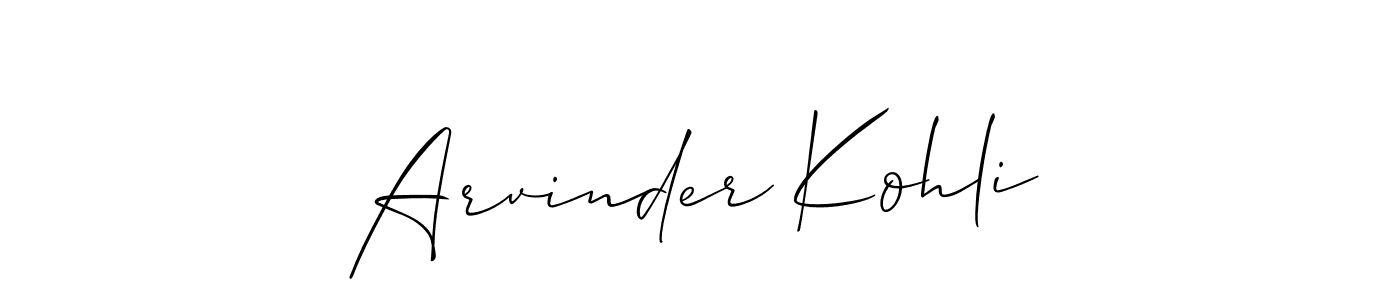 Similarly Allison_Script is the best handwritten signature design. Signature creator online .You can use it as an online autograph creator for name Arvinder Kohli. Arvinder Kohli signature style 2 images and pictures png