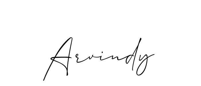 Create a beautiful signature design for name Arvindy. With this signature (Allison_Script) fonts, you can make a handwritten signature for free. Arvindy signature style 2 images and pictures png