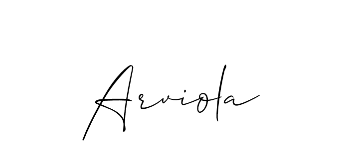 Create a beautiful signature design for name Arviola. With this signature (Allison_Script) fonts, you can make a handwritten signature for free. Arviola signature style 2 images and pictures png