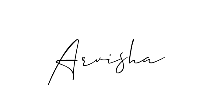 How to make Arvisha name signature. Use Allison_Script style for creating short signs online. This is the latest handwritten sign. Arvisha signature style 2 images and pictures png