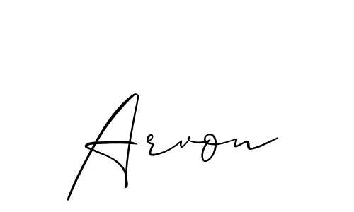 Allison_Script is a professional signature style that is perfect for those who want to add a touch of class to their signature. It is also a great choice for those who want to make their signature more unique. Get Arvon name to fancy signature for free. Arvon signature style 2 images and pictures png