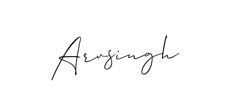 You should practise on your own different ways (Allison_Script) to write your name (Arvsingh) in signature. don't let someone else do it for you. Arvsingh signature style 2 images and pictures png