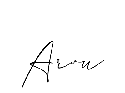 It looks lik you need a new signature style for name Arvu. Design unique handwritten (Allison_Script) signature with our free signature maker in just a few clicks. Arvu signature style 2 images and pictures png