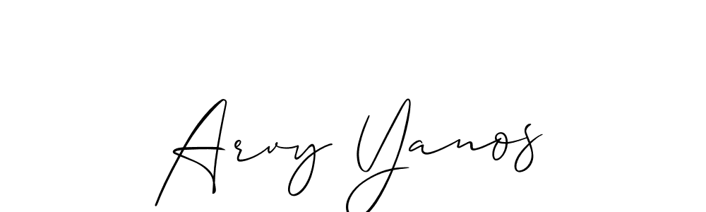 You can use this online signature creator to create a handwritten signature for the name Arvy Yanos. This is the best online autograph maker. Arvy Yanos signature style 2 images and pictures png