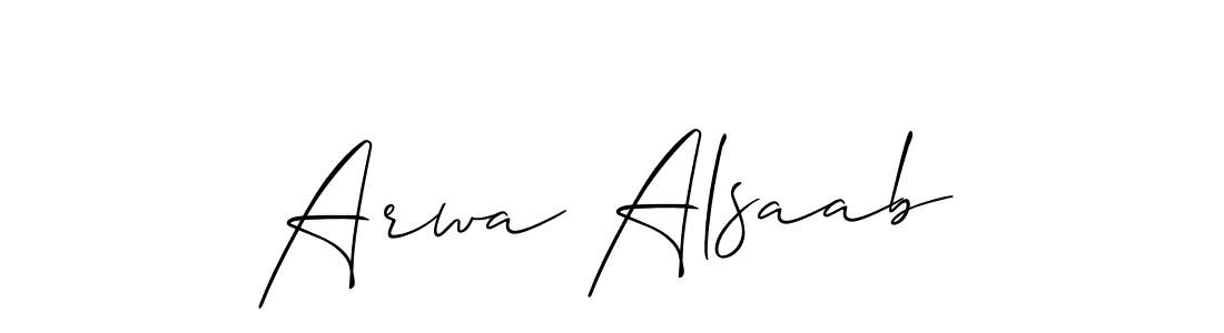 Make a beautiful signature design for name Arwa Alsaab. Use this online signature maker to create a handwritten signature for free. Arwa Alsaab signature style 2 images and pictures png