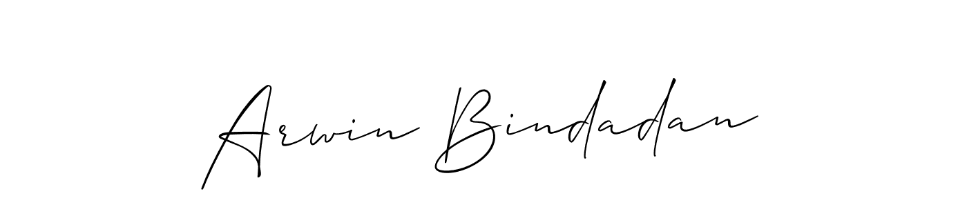 Similarly Allison_Script is the best handwritten signature design. Signature creator online .You can use it as an online autograph creator for name Arwin Bindadan. Arwin Bindadan signature style 2 images and pictures png