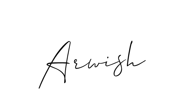 Create a beautiful signature design for name Arwish. With this signature (Allison_Script) fonts, you can make a handwritten signature for free. Arwish signature style 2 images and pictures png