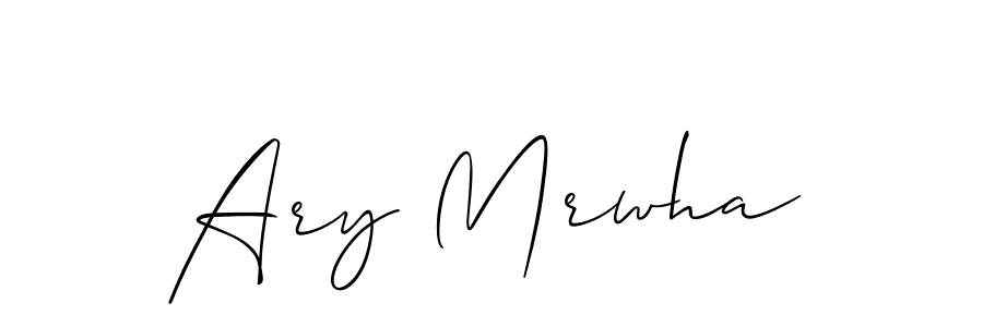 Make a beautiful signature design for name Ary Mrwha. With this signature (Allison_Script) style, you can create a handwritten signature for free. Ary Mrwha signature style 2 images and pictures png