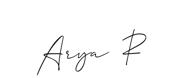 if you are searching for the best signature style for your name Arya  R. so please give up your signature search. here we have designed multiple signature styles  using Allison_Script. Arya  R signature style 2 images and pictures png