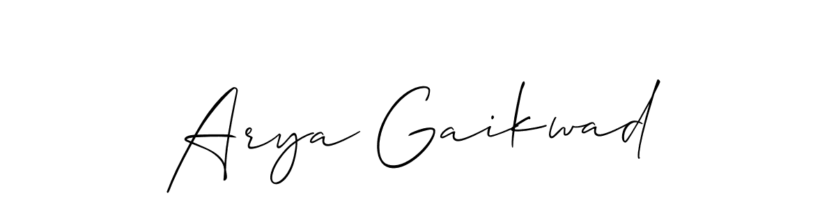 You should practise on your own different ways (Allison_Script) to write your name (Arya Gaikwad) in signature. don't let someone else do it for you. Arya Gaikwad signature style 2 images and pictures png