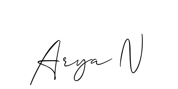 Allison_Script is a professional signature style that is perfect for those who want to add a touch of class to their signature. It is also a great choice for those who want to make their signature more unique. Get Arya N name to fancy signature for free. Arya N signature style 2 images and pictures png