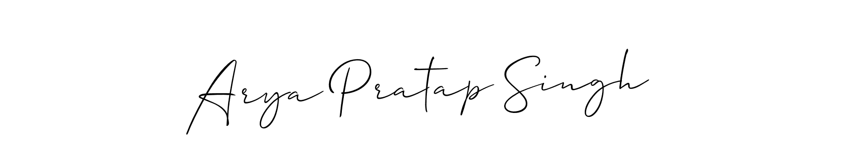 How to make Arya Pratap Singh signature? Allison_Script is a professional autograph style. Create handwritten signature for Arya Pratap Singh name. Arya Pratap Singh signature style 2 images and pictures png