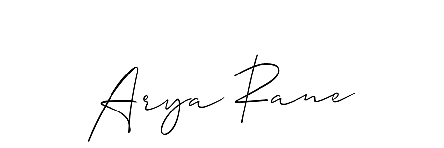 Allison_Script is a professional signature style that is perfect for those who want to add a touch of class to their signature. It is also a great choice for those who want to make their signature more unique. Get Arya Rane name to fancy signature for free. Arya Rane signature style 2 images and pictures png