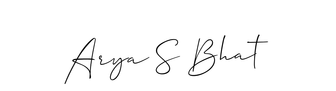 Arya S Bhat stylish signature style. Best Handwritten Sign (Allison_Script) for my name. Handwritten Signature Collection Ideas for my name Arya S Bhat. Arya S Bhat signature style 2 images and pictures png