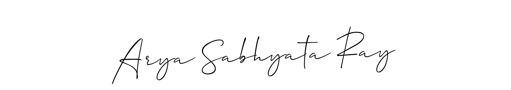 Arya Sabhyata Ray stylish signature style. Best Handwritten Sign (Allison_Script) for my name. Handwritten Signature Collection Ideas for my name Arya Sabhyata Ray. Arya Sabhyata Ray signature style 2 images and pictures png