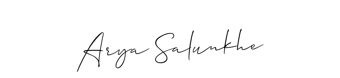 Once you've used our free online signature maker to create your best signature Allison_Script style, it's time to enjoy all of the benefits that Arya Salunkhe name signing documents. Arya Salunkhe signature style 2 images and pictures png