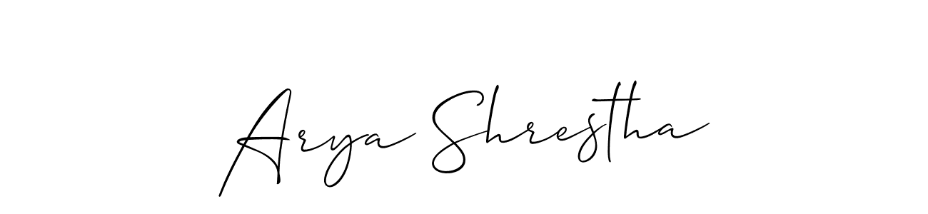 Also You can easily find your signature by using the search form. We will create Arya Shrestha name handwritten signature images for you free of cost using Allison_Script sign style. Arya Shrestha signature style 2 images and pictures png