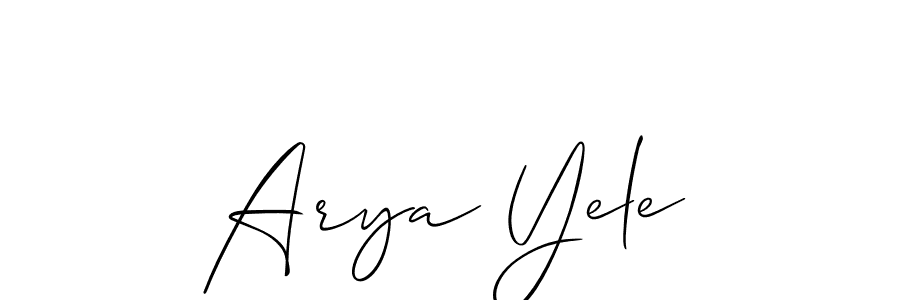 Once you've used our free online signature maker to create your best signature Allison_Script style, it's time to enjoy all of the benefits that Arya Yele name signing documents. Arya Yele signature style 2 images and pictures png