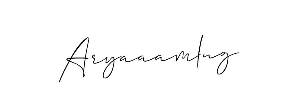 Design your own signature with our free online signature maker. With this signature software, you can create a handwritten (Allison_Script) signature for name Aryaaamlng. Aryaaamlng signature style 2 images and pictures png