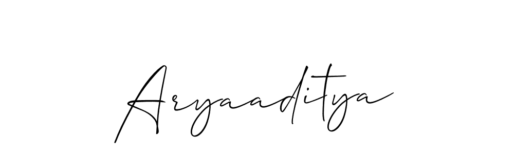 Create a beautiful signature design for name Aryaaditya. With this signature (Allison_Script) fonts, you can make a handwritten signature for free. Aryaaditya signature style 2 images and pictures png