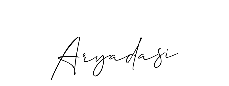 The best way (Allison_Script) to make a short signature is to pick only two or three words in your name. The name Aryadasi include a total of six letters. For converting this name. Aryadasi signature style 2 images and pictures png