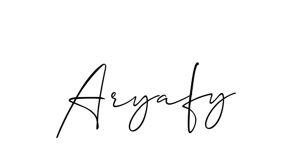 How to Draw Aryafy signature style? Allison_Script is a latest design signature styles for name Aryafy. Aryafy signature style 2 images and pictures png