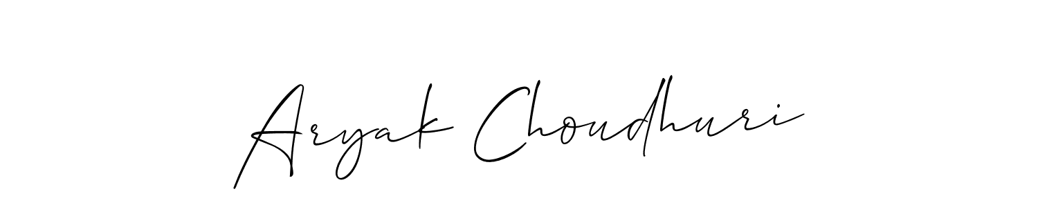 Aryak Choudhuri stylish signature style. Best Handwritten Sign (Allison_Script) for my name. Handwritten Signature Collection Ideas for my name Aryak Choudhuri. Aryak Choudhuri signature style 2 images and pictures png