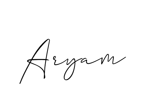 It looks lik you need a new signature style for name Aryam. Design unique handwritten (Allison_Script) signature with our free signature maker in just a few clicks. Aryam signature style 2 images and pictures png