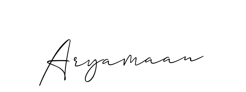 Create a beautiful signature design for name Aryamaan. With this signature (Allison_Script) fonts, you can make a handwritten signature for free. Aryamaan signature style 2 images and pictures png