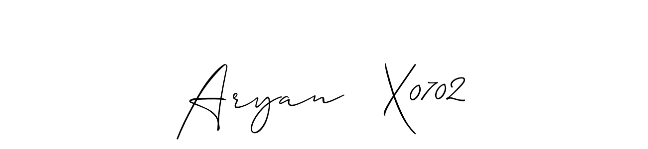 Allison_Script is a professional signature style that is perfect for those who want to add a touch of class to their signature. It is also a great choice for those who want to make their signature more unique. Get Aryan   X0702 name to fancy signature for free. Aryan   X0702 signature style 2 images and pictures png