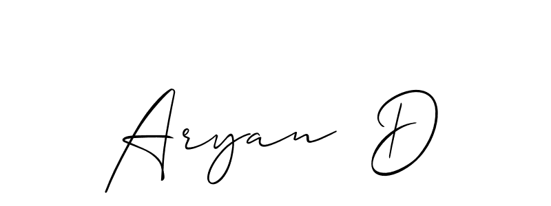 You should practise on your own different ways (Allison_Script) to write your name (Aryan  D) in signature. don't let someone else do it for you. Aryan  D signature style 2 images and pictures png