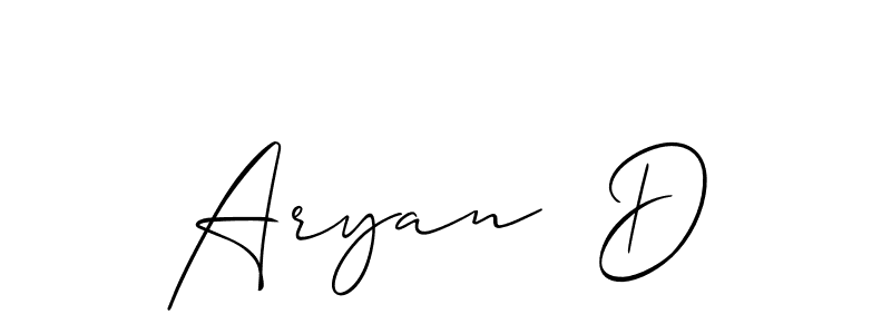 Also You can easily find your signature by using the search form. We will create Aryan  D name handwritten signature images for you free of cost using Allison_Script sign style. Aryan  D signature style 2 images and pictures png