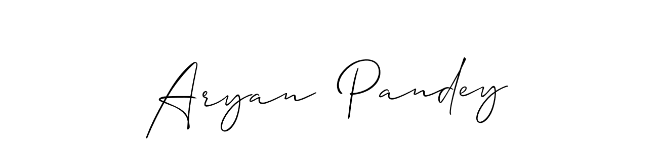 How to make Aryan  Pandey name signature. Use Allison_Script style for creating short signs online. This is the latest handwritten sign. Aryan  Pandey signature style 2 images and pictures png