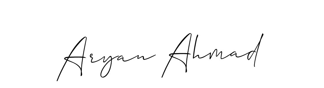 Allison_Script is a professional signature style that is perfect for those who want to add a touch of class to their signature. It is also a great choice for those who want to make their signature more unique. Get Aryan Ahmad name to fancy signature for free. Aryan Ahmad signature style 2 images and pictures png