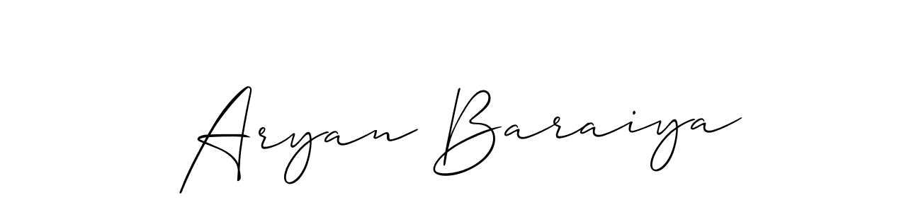 How to Draw Aryan Baraiya signature style? Allison_Script is a latest design signature styles for name Aryan Baraiya. Aryan Baraiya signature style 2 images and pictures png