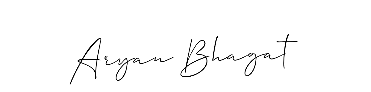 Design your own signature with our free online signature maker. With this signature software, you can create a handwritten (Allison_Script) signature for name Aryan Bhagat. Aryan Bhagat signature style 2 images and pictures png