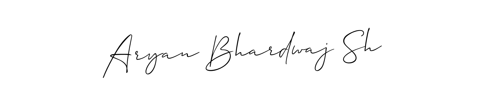 Aryan Bhardwaj Sh stylish signature style. Best Handwritten Sign (Allison_Script) for my name. Handwritten Signature Collection Ideas for my name Aryan Bhardwaj Sh. Aryan Bhardwaj Sh signature style 2 images and pictures png