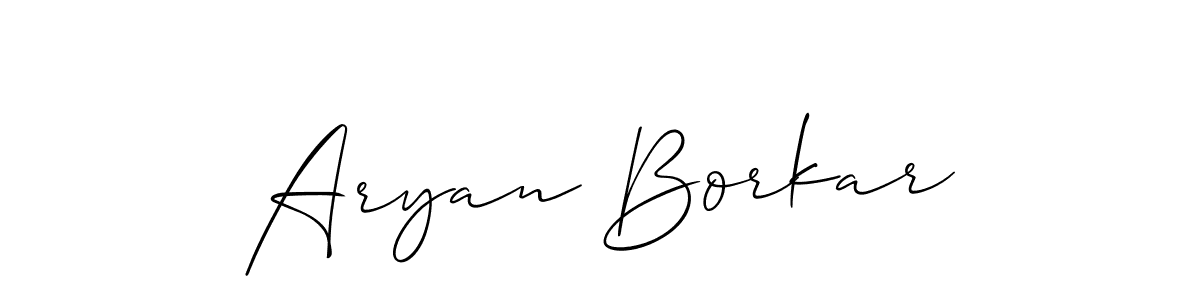 Create a beautiful signature design for name Aryan Borkar. With this signature (Allison_Script) fonts, you can make a handwritten signature for free. Aryan Borkar signature style 2 images and pictures png
