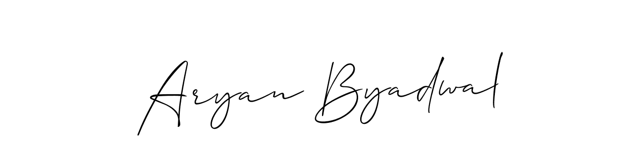 You can use this online signature creator to create a handwritten signature for the name Aryan Byadwal. This is the best online autograph maker. Aryan Byadwal signature style 2 images and pictures png