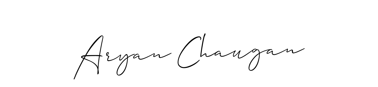 if you are searching for the best signature style for your name Aryan Chaugan. so please give up your signature search. here we have designed multiple signature styles  using Allison_Script. Aryan Chaugan signature style 2 images and pictures png