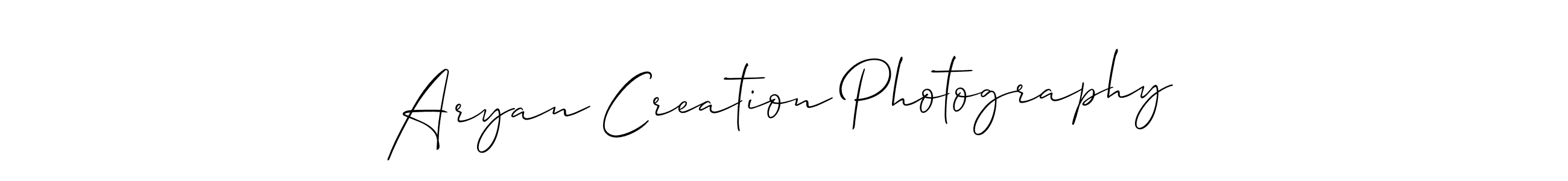 Similarly Allison_Script is the best handwritten signature design. Signature creator online .You can use it as an online autograph creator for name Aryan Creation Photography. Aryan Creation Photography signature style 2 images and pictures png