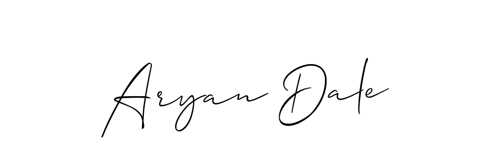 Also You can easily find your signature by using the search form. We will create Aryan Dale name handwritten signature images for you free of cost using Allison_Script sign style. Aryan Dale signature style 2 images and pictures png
