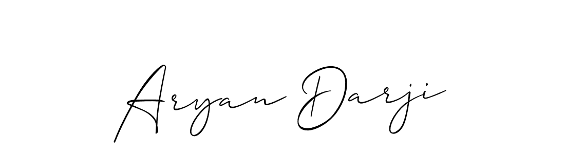 Use a signature maker to create a handwritten signature online. With this signature software, you can design (Allison_Script) your own signature for name Aryan Darji. Aryan Darji signature style 2 images and pictures png